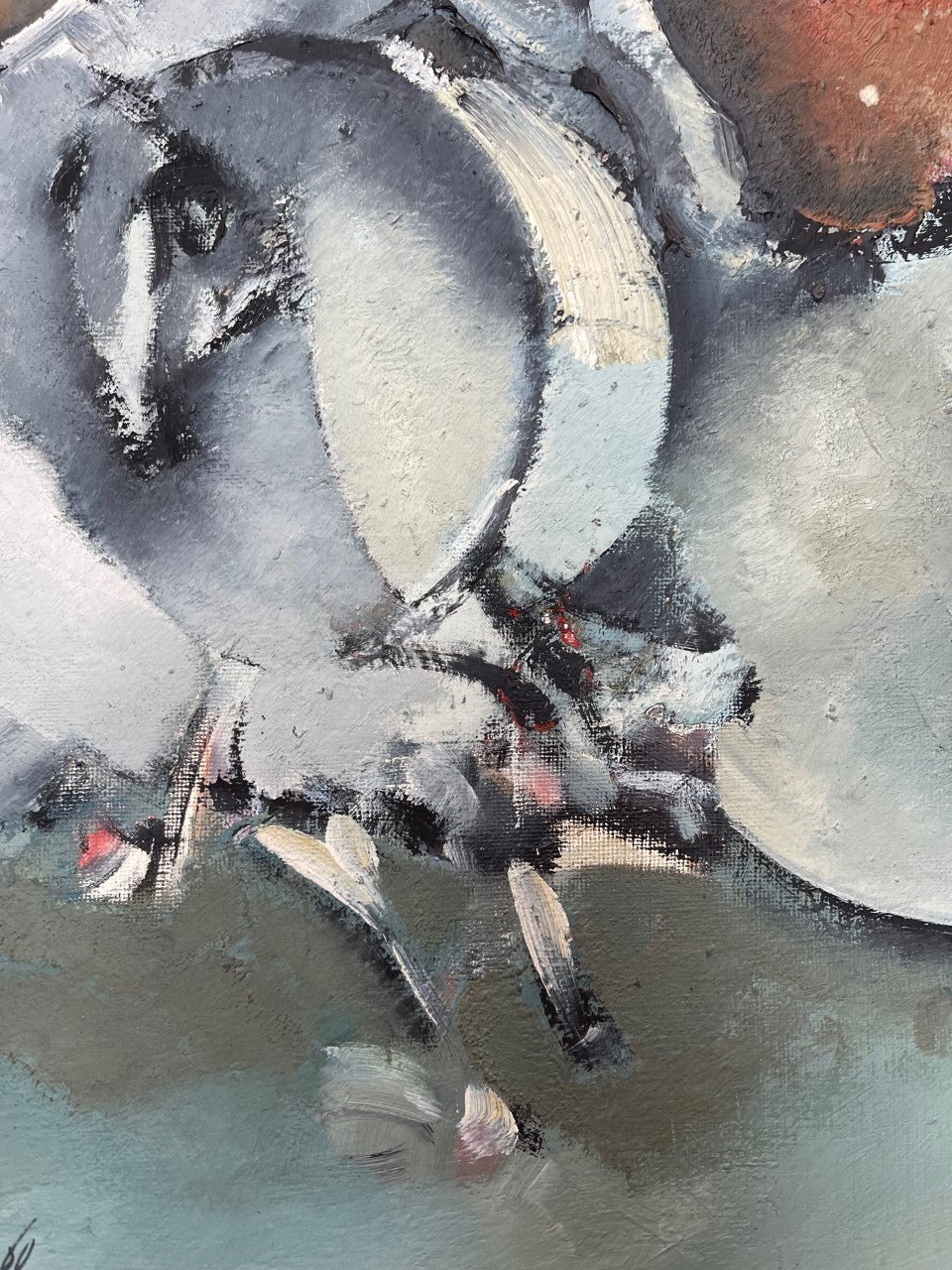 Michel Jean Bernard Rousseau Oil on canvas Abstract horse 1960