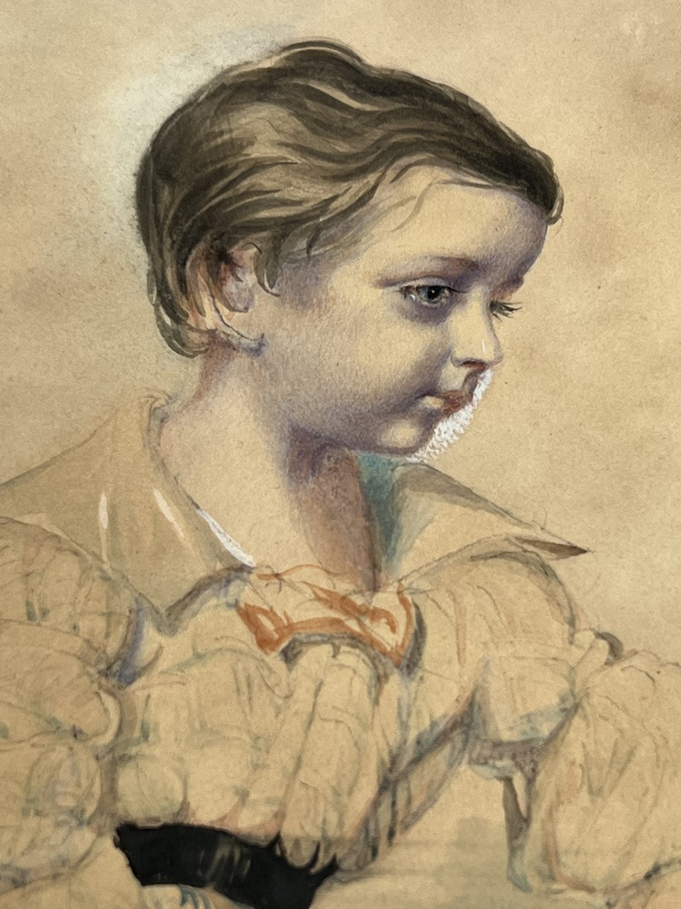 Ritratto di un bambino di Colesworthy Grant, Calcutta 1843 