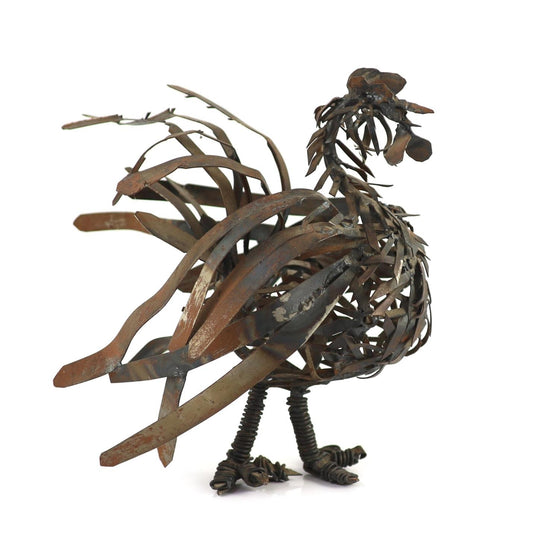 Sokari Douglas Camp CBE b. 1956 A Welded Steel Cockerel