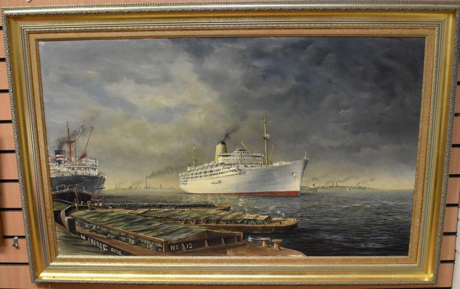 Arcadia Leaving Port by Robert G Lloyd