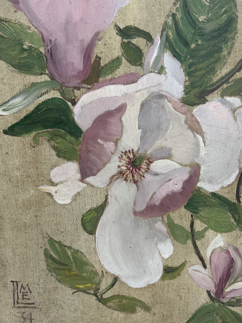 Blossom oil on board dated 1938