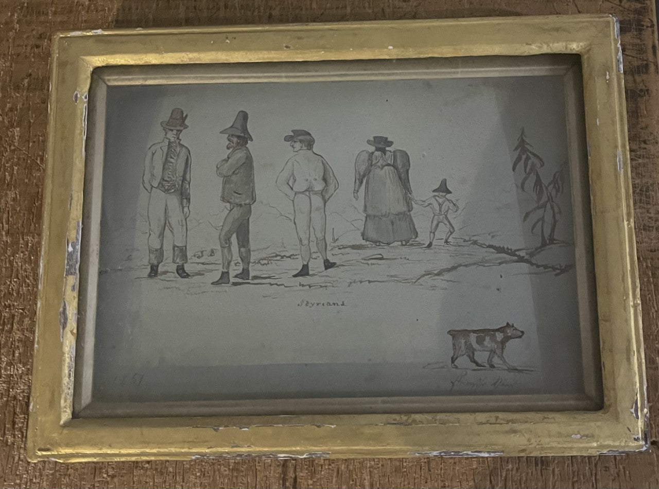 Styrians  Watercolour on buff paper  C1857