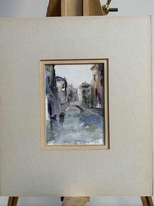 Venezia vista piccolo dipinto ad olio